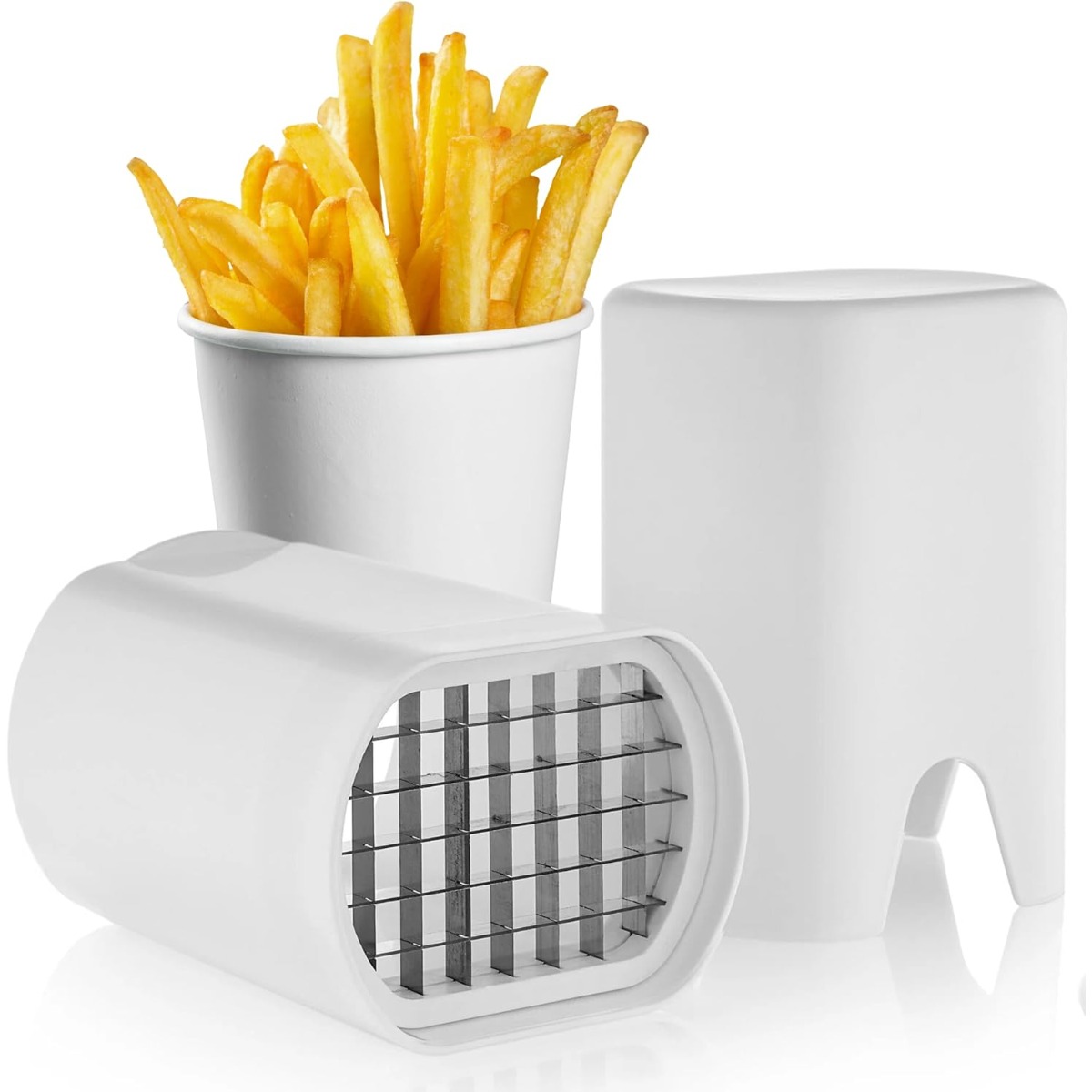 Kitchen Gadgets Luxury - Alat Pemotong Kentang Goreng Putih, Pengiris