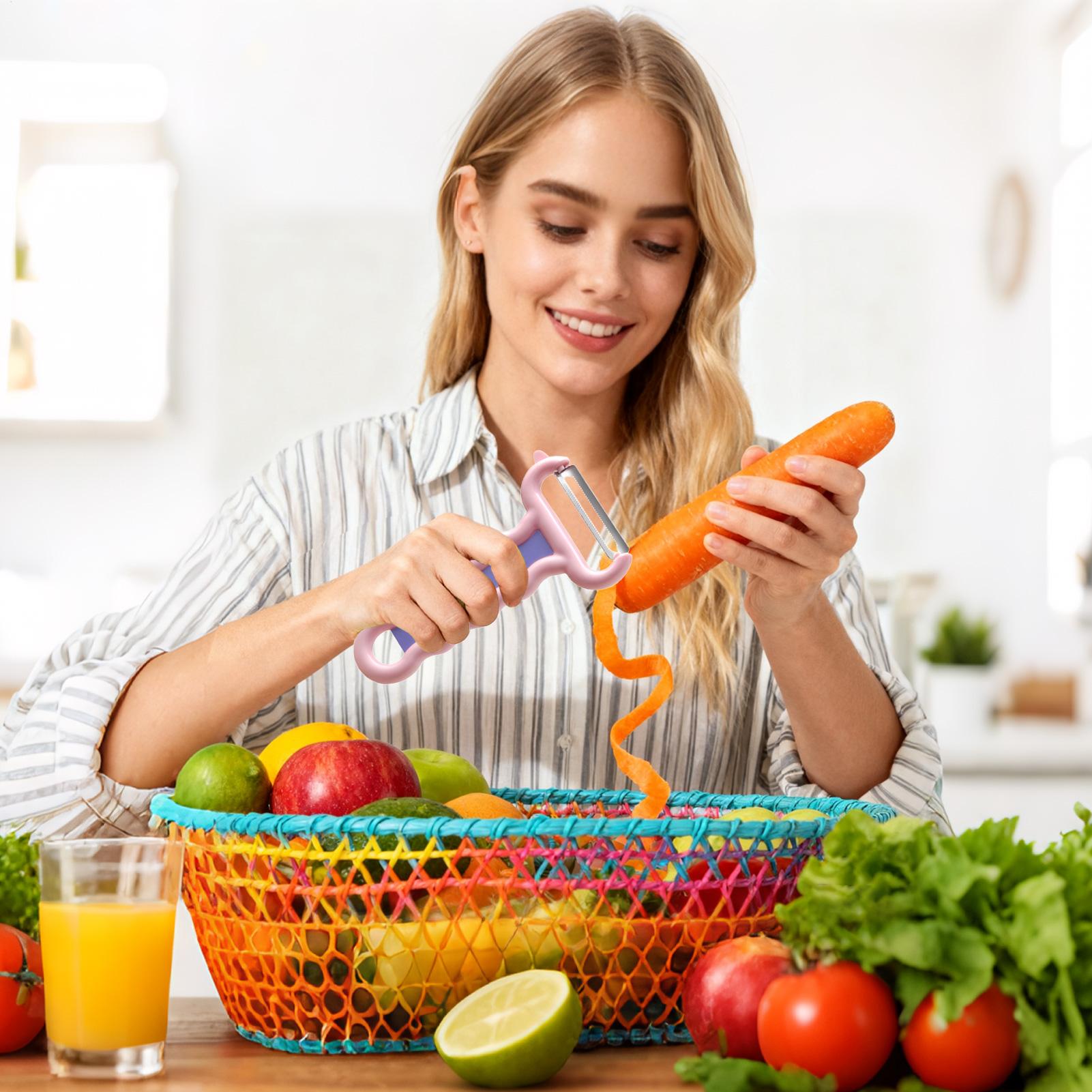 Kitchen Gadgets For Women - Alat Pengupas Sayuran Genggam, Pemotong Sayuran