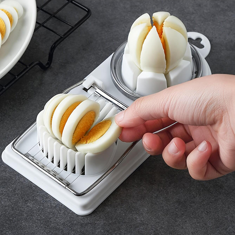Kitchen Gadgets Wirecutter - Pemotong Telur 2-in-1 Pengiris Kawat Baja