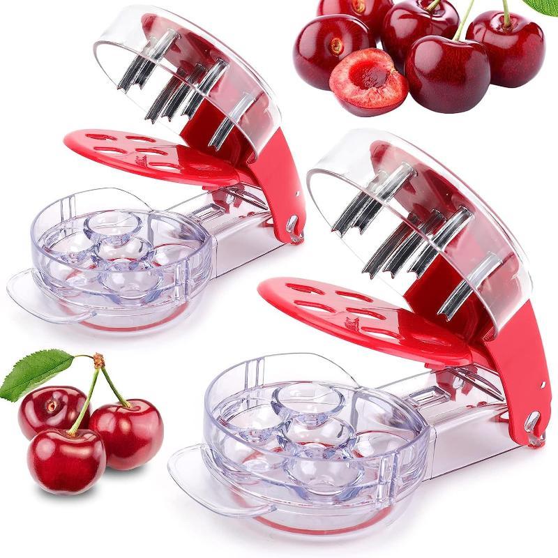 Cherry Pitter Tool - Alat Penghilang Biji Ceri 6 Slot,