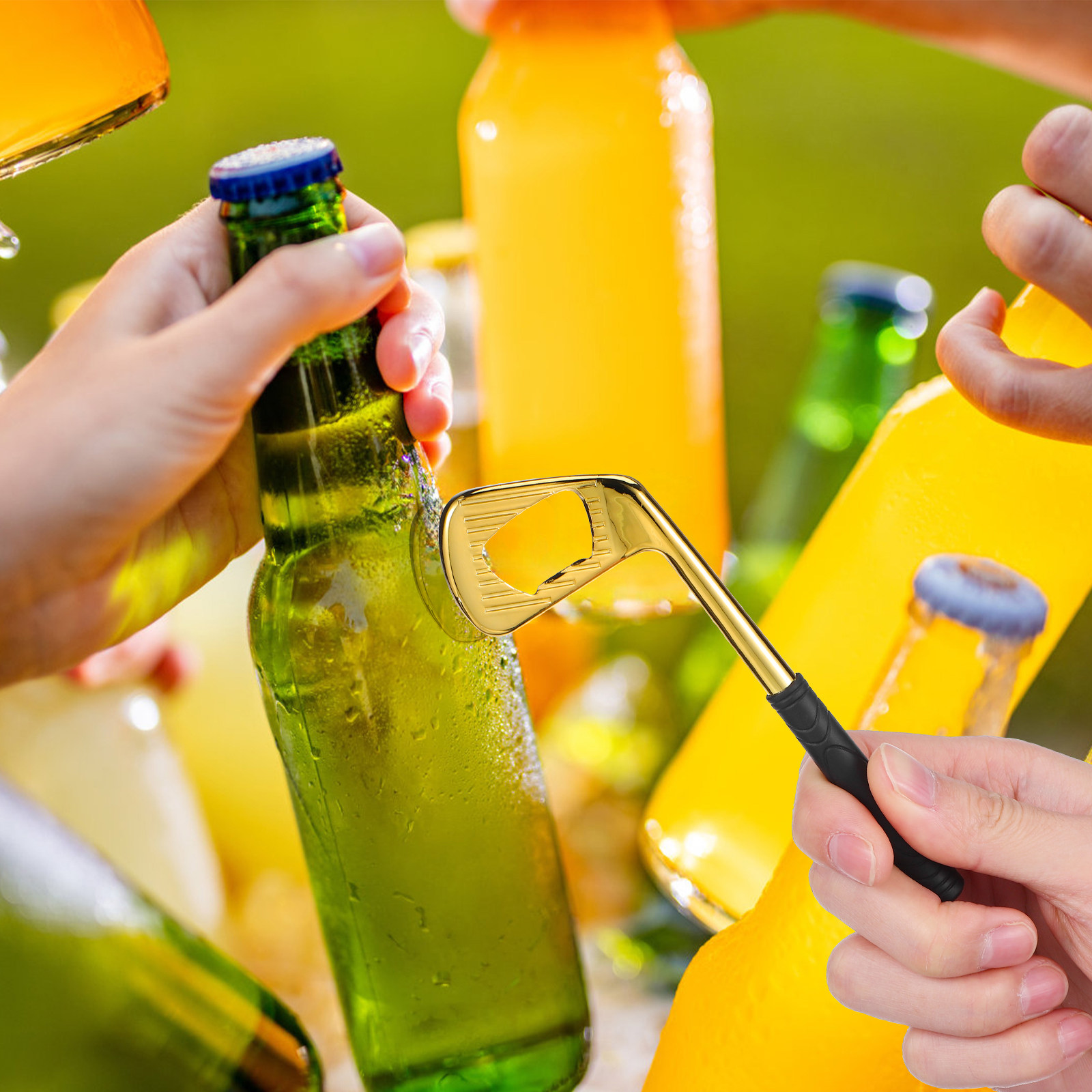 Kitchen Gadgets Club - Pembuka Botol Bir Bentuk Stik Golf,