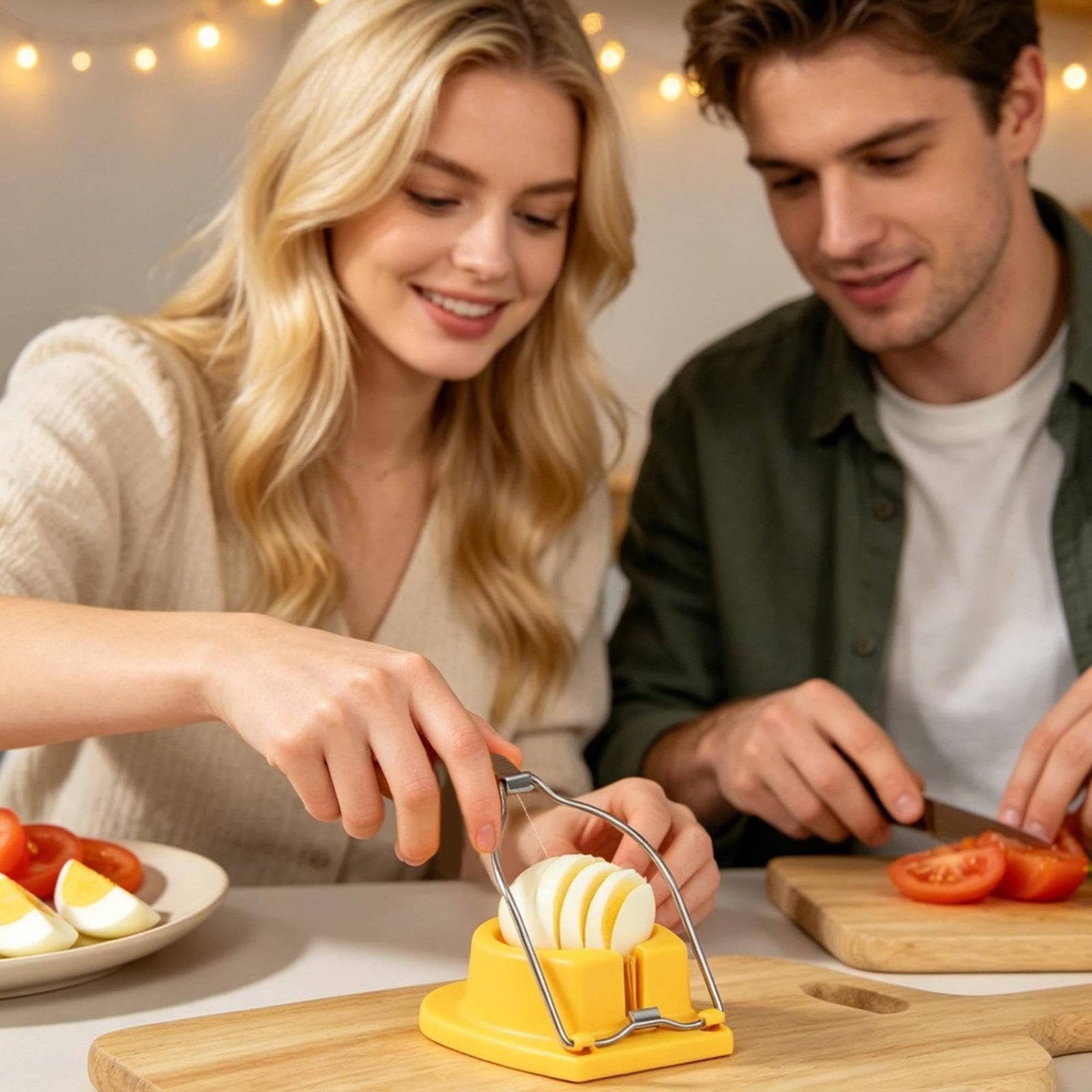 Kitchen Gadgets Wirecutter - Pemotong Telur Kawat Baja Tahan Karat