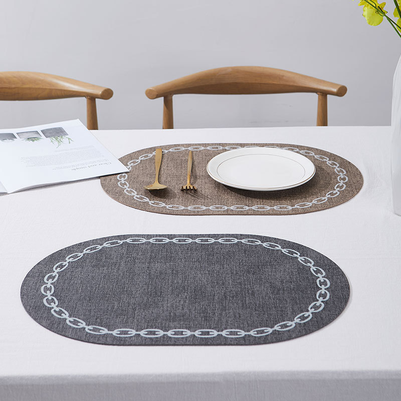 Tatakan meja Oval, kulit imita - Kitchen Gadgets Luxury ulasan dan harga