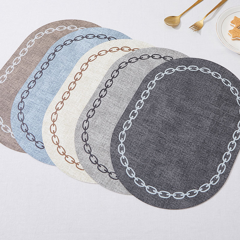 Tatakan meja Oval, kulit imita - Kitchen Gadgets Luxury ulasan dan harga