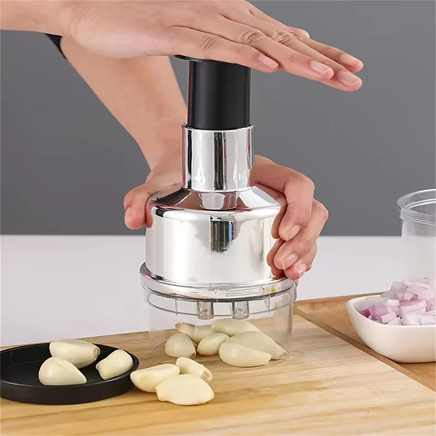 Penekan Bawang Putih Baja Taha - Manual Garlic Press ulasan dan harga