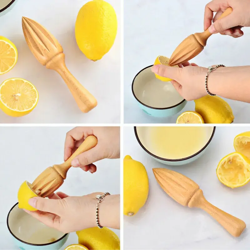 1 Buah Pemeras Lemon Kayu Bent - Citrus Lemon Squeezer ulasan dan harga
