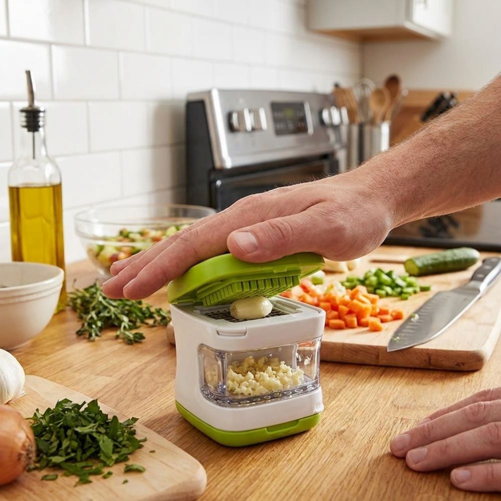 Alat Dapur Multifungsi 2 in 1  - Manual Garlic Press ulasan dan harga