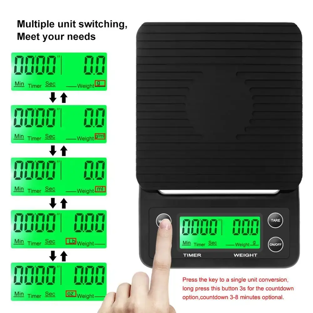 Timbangan Kopi Tetes 3kg/0.1g  - Kitchen Timer Digital ulasan dan harga