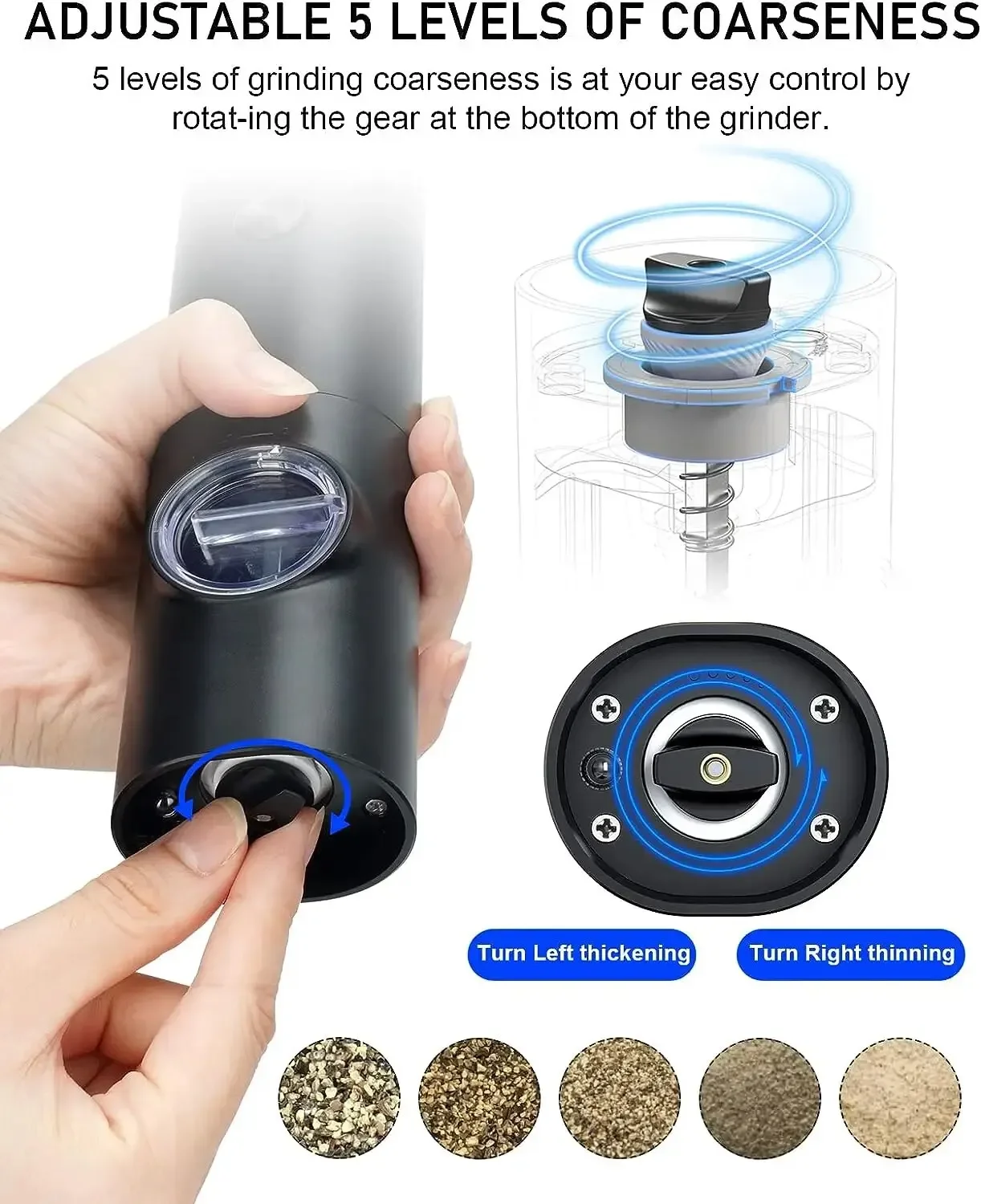 Penggiling garam dan lada list - Kitchen Gadgets Electric ulasan dan harga