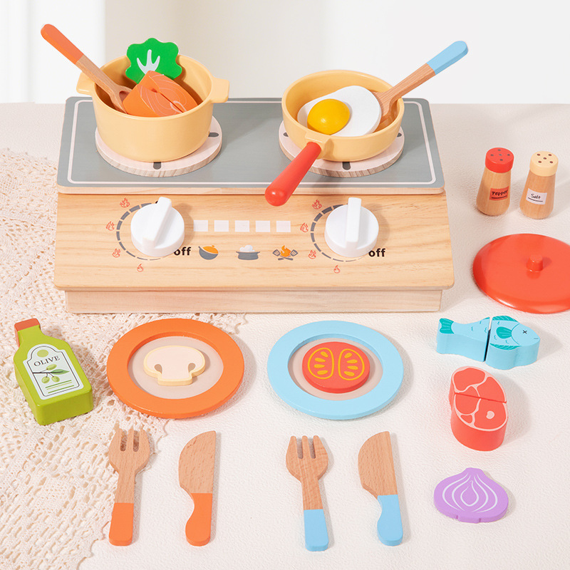 Set Dapur-dapuran Kayu Edukasi - Kitchen Gadgets Kids ulasan dan harga