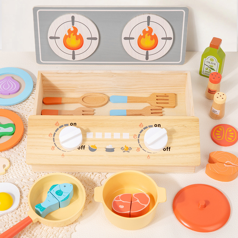 Set Dapur-dapuran Kayu Edukasi - Kitchen Gadgets Kids ulasan dan harga