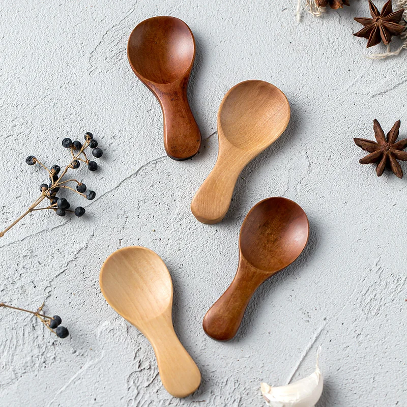 4 Buah Sendok Kayu Mini Sendok - Kitchen Gadgets Kids ulasan dan harga