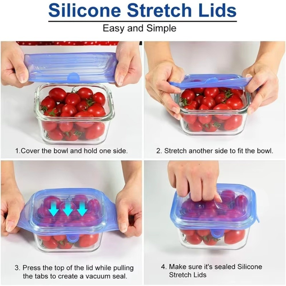 6PCS Penutup Makanan Serbaguna - Kitchen Gadgets That Are Useful ulasan dan harga